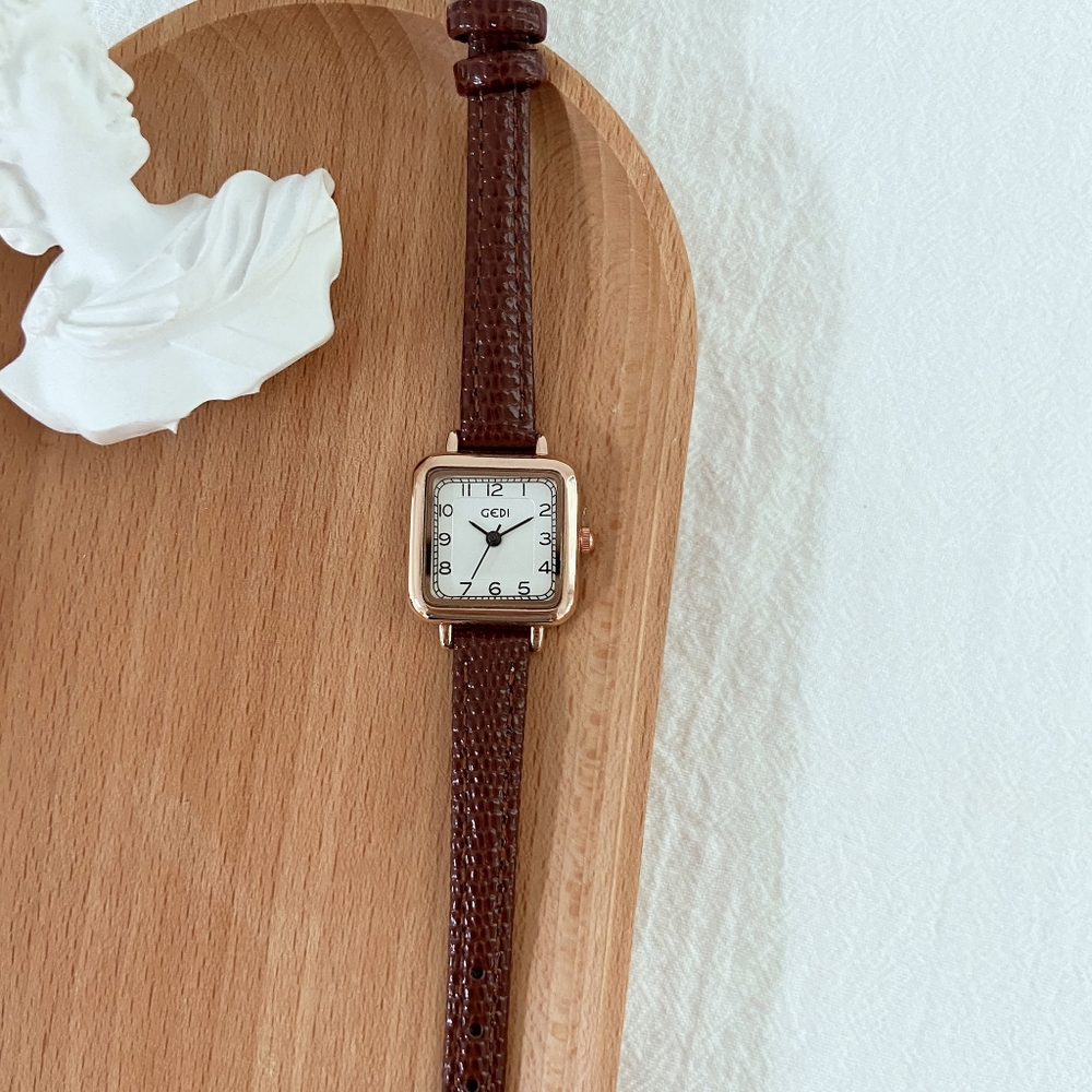 Vintage Braided Leather Watch / Rumours Quartz / Minimal Boho Watch